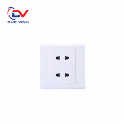 737077 - Bộ ổ cắm đôi 2 chấu 10A 250V màu trắng