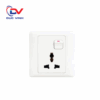 737082 - Bộ ổ cắm đa năng 3 chấu 10A 250V, có công tắc nguồn màu trắng